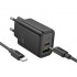 HOCO N61 20W + USB QC3.0 18W зарядно+ кабел Type-C към Type-C - Черен