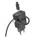 HOCO N61 20W + USB QC3.0 18W зарядно+ кабел Type-C към Type-C - Черен