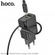 HOCO N61 20W + USB QC3.0 18W зарядно+ кабел Type-C към Lightning - Черен