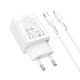 HOCO 220V Зарядно "N69 PD20W+QC3.0 Type-C към Lightning - Бял