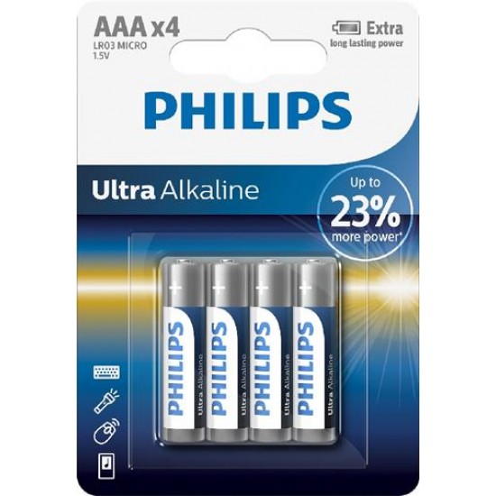 0363 Батерии Philips Ultra Alkaline AAA 4-blister