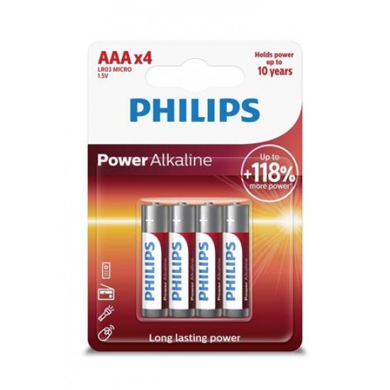 9824 Батерии Philips Power Alkaline AAA 4-blister