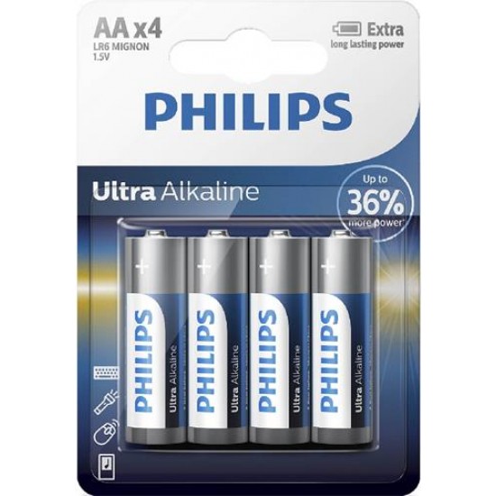 0387 Батерии Philips Ultra Alkaline AA 4-blister
