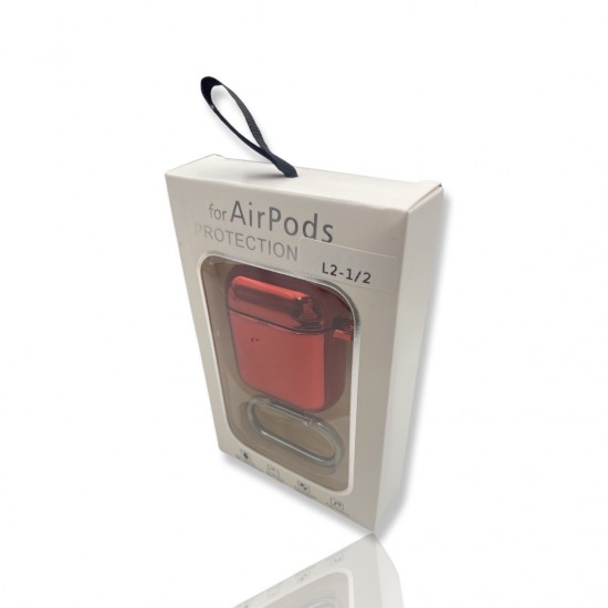 Силиконов калъф за Airpods 1 / 2 - Лъскаво червен