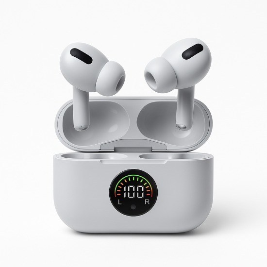 Pro 5s Max Безжични Слушалки – Истински Стерео Звук и LED Дисплей - Бял