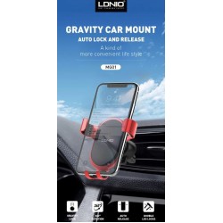 LDNIO MG01 Auto Lock Автомобилен държач за телефон (черен)