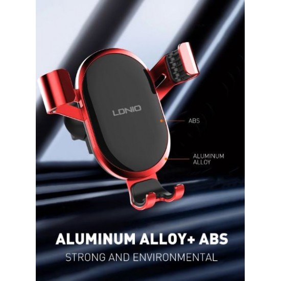 LDNIO MG01 Auto Lock Автомобилен държач за телефон (черен)