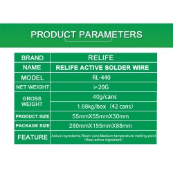 Тел за запояване RELIFE RL-440 0.4MM 20G