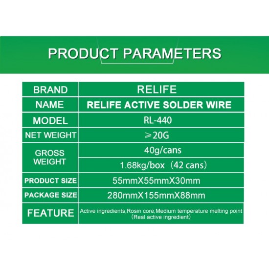 Тел за запояване RELIFE RL-440 0.4MM 20G