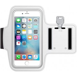 W20 Спортен калъф за ръката за смартфони размер iPhone 6G - Бял 