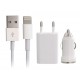 Зарядно iPhone 2в1 220V + 12V  Lightning 