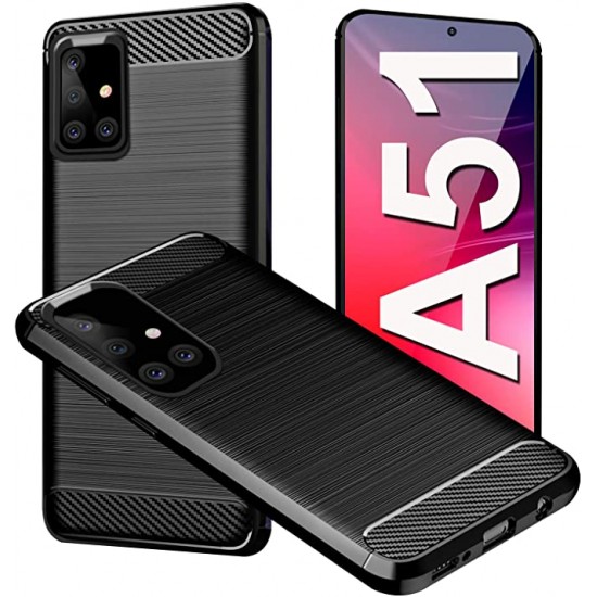 Карбонов гръб за Xiaomi Redmi Note 10 4G - Черен