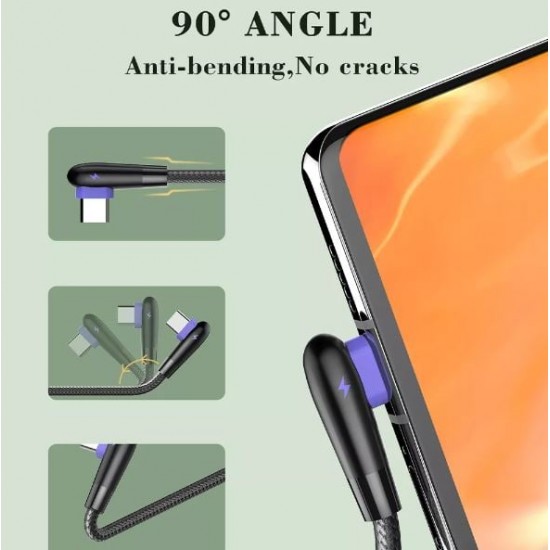 LDNIO Кабел LS561 2.4A 90 градусов Fast USB към Lightning
