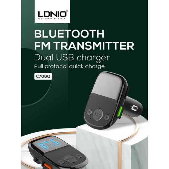 LDNIO Трансмитер и зарядно PD25W C706Q QC3.0+PD20W - USB към Micro USB