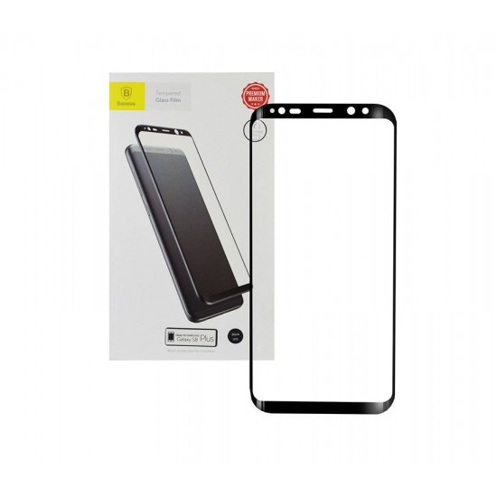 Цялостен 5D стъклен протектор Baseus за Samsung S8 Plus / S9 Plus - Черен