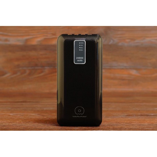 WUW U40 2A POWER BANK С ВГРАДЕНИ КАБЕЛИ - 20,000 mAh - Черен