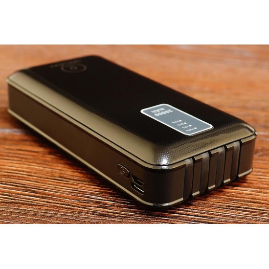 WUW U40 2A POWER BANK С ВГРАДЕНИ КАБЕЛИ - 20,000 mAh - Черен