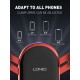 LDNIO MG01 Auto Lock Автомобилен държач за телефон (черен)
