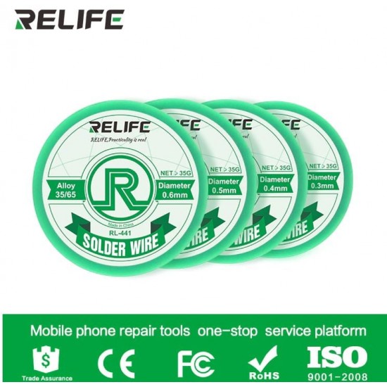 Тел за запояване RELIFE RL-441 35/65 0.6MM 35G