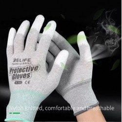 RELIFE RL-063 Антистатични ръкавици Противоплъзгащи ESD Защита на пръстите с PU покритие за ремонт