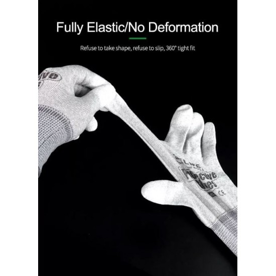 RELIFE RL-063 Антистатични ръкавици Противоплъзгащи ESD Защита на пръстите с PU покритие за ремонт