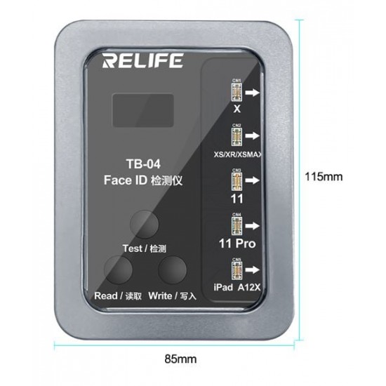 TB-04 Откриване/Четене/Записване Интегриран RELIFE 3 в 1 FACE ID детектор за iPhone X-11 Pro Max Dot Matrix Facial Repair Tool