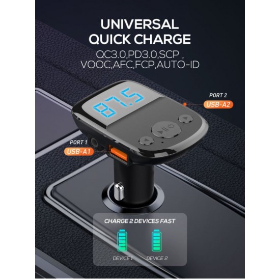 LDNIO Трансмитер и зарядно PD25 WC706Q QC3.0+PD20W - USB към Type-C