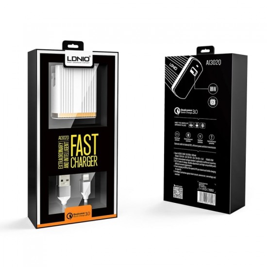 220V 3A A1302Q-C Зарядно LDNIO 18W USB - TYPE-C