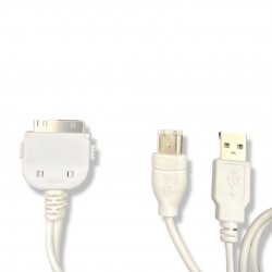 Apple iPod Dock конектор към USB 2.0 и FireWire кабел за 4-то поколение iPod или iPod mini [M9126G / A]