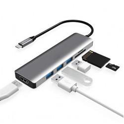 6в1 1 X HDMI,  2 X MicroSD card slot SD/SDHC/SDXC , 3  X USB Hub за MacBook