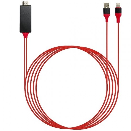 Lightning to HDMI Cable (Charging Function) - кабел за свързване и зареждане от Lightning към HDMI за мобилни устройства с Lightning