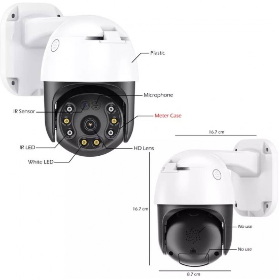  CM30-35H-20HS300 3МP ( APP:CareCam Pro ) Безжична камеравъртяща се на 360° за видеонаблюдение