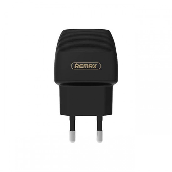 220V Адаптер REMAX 2 USB за телефони с 2 изхода - Черен