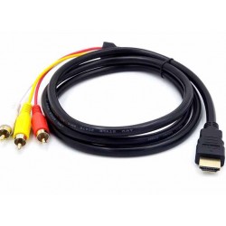 Кабел HDMI към 3 RCA -  1.8M