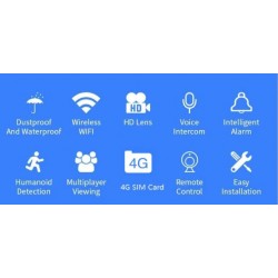 B5 - 4G 2МP камера Външна водоустойчива камера за видеонаблюдение със 3 антени SIM карта 4G / WIFI