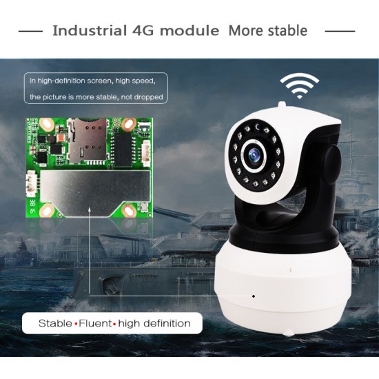 B13B - 4G ( APP:CamHI ) Безжична 2МP камера за видеонаблюдение със SIM карта, С Вградена Зареждаща батерия / SD