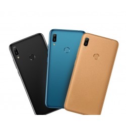 Капак батерия за Huawei Y6 2019+стъкло за кам. - Син