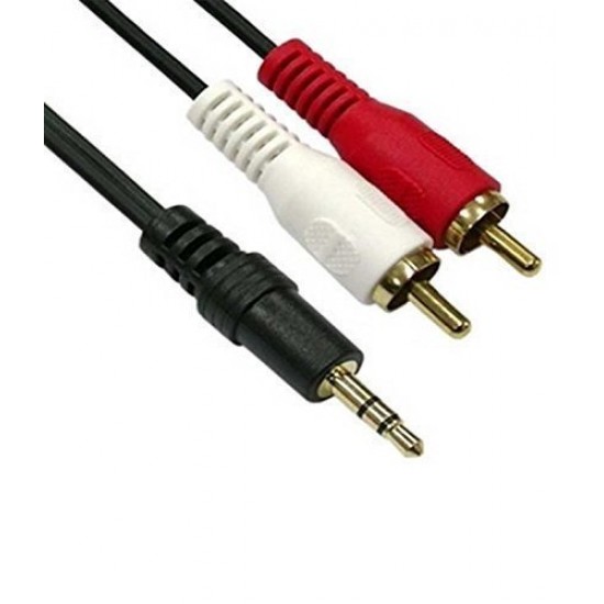 Аудио кабел чинчове, 2RCA, 1Жак 3.5мм - 1.5m
