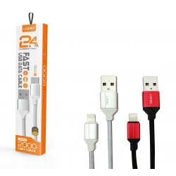 LDNIO Кабел LS391 USB към Lightning 1M - Сив