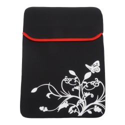 Джобче за Лаптоп 11" - Черен с цветя