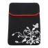 Джобче за Лаптоп 11" - Черен с цветя