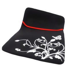 Джобче за Лаптоп 11" - Черен с цветя