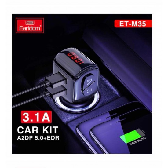  EARLDOM Трансмитер с Bluetooth ЕТ-M35 2xUSB 3.1A