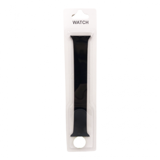 Силиконова Apple Watch каишка iWatch 38/40/41/42mm - Черен - еластична