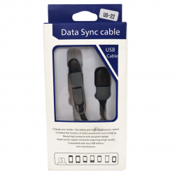 USB Кабел US-22 2 в 1  Lightning + Micro USB