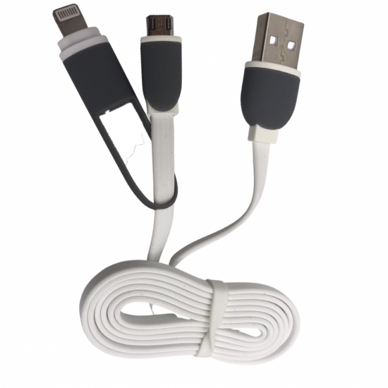 USB Кабел US-22 2 в 1  Lightning + Micro USB