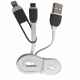 USB Кабел US-22 2 в 1  Lightning + Micro USB