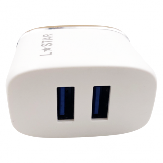 220V Адаптер DL-AC52  2.4А L✮Star с 2 изхода USB