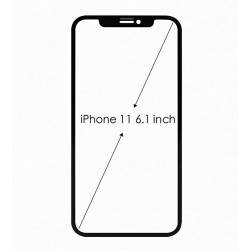 Предно стъкло (части) за iPhone 11 6.1" - Черен
