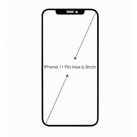 Предно стъкло (части) за iPhone 11 Pro max 6.5" - Черен
